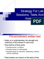 Strategy For Lab Sessions, Tests and Assignments: - Naveen Bhat