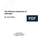 Lab Report #3 Emission Spectrum of Hydrogen