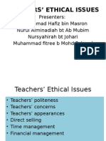 Teachers - Ethical Issues