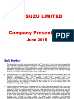 SML Isuzu Limited Company Presentation: June 2015