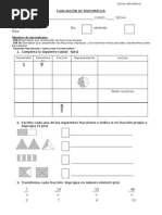 Prueba de Fracciones 5 2015