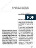 Necesidad de La Reforma de La Ley General de Sociedades