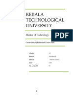 KTU Thermal Science Mtech Draft Syllabus