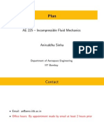 AE 225 - Incompressible Fluid Mechanics: Department of Aerospace Engineering IIT Bombay