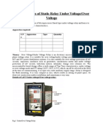 Characterstics of Static Relay Undervoltageovervoltage