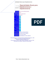 Especialidades en La Tropa de Expedicionarios y Expedicionarias Año 1999