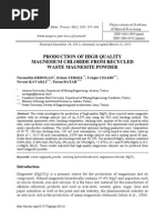 Production of High Quality Magnesium Chloride 