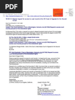 10-02-25 Huminski V Town of Bennington, Vermont, Et Al (03-7036) - Repeat Request To Access US Court of Appeals, 2nd Circuit, Court Records S