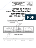 Guía de Pago de Nomina en El Sistema WORD OFFICE