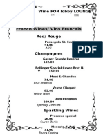 French Wines/ Vins Francais: Wine FOR Lobby LOUNGE