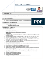 Rayees IT Engineer CV PDF