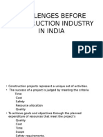 Challenges Before Construction Industry in India