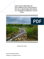 Identificación Primaria de Afectaciones Ambientales Asociadas A La Operación de La Refinería Héctor R. Sosa Lara, en Cadereyta Jiménez, Nuevo Léon.