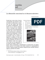 La Dimensión Emocional en El Discurso Televisivo