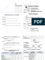 Report On Attendance: Parent/Guardian'S Signature