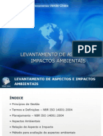 Levantamento de Aspectos e Impactos Ambientais