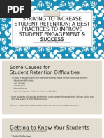 Striving To Increase Student Retention: A Best Practices To Improve Student Engagement & Success