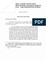 Towards A More Effective Pre-Trial Procedure and Settlement Conferences: The Philippine Model