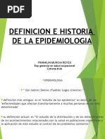  Historia de La Epidemiologia - Franklin Murcia Reyes - Esp Gerencia de La Salud Ocupacional - Cohorte # 44