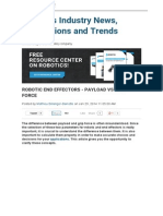 Robotic End Effectors - Payload Vs Grip Force