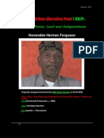 The New Afrikan Liberation Front Honorable Herman Ferguson