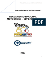 Reglamento Nacional de Motocross Supercross 2014 PDF