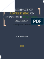 The Impact of Advertising On Consumer Purchase Decision. A Case Study of GIJ Students