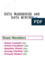 Data Warehousing and Mining