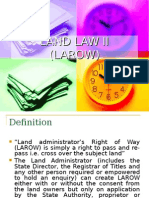 Land Law II (Larow) As at Mac 2014