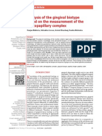 Analysis of The Gingival Biotype Based On The Measurement of The Dentopapillary Complex