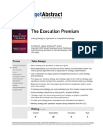 The Execution Premium: Focus Take-Aways