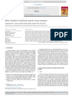 Wear Resistance of Material Used in Slurry Transport