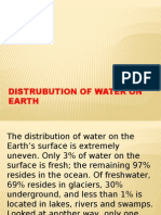 Distrubution of Water On Earth