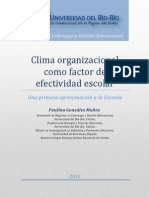 Ensayo Clima Organizacional y Escuela