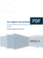 Los Signos de Puntuación La Coma, Punto y Coma, El Punto y Los Dos Puntos Técnicas de Expresión Oral y Escrita