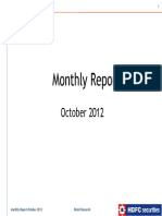 Monthly Report: October 2012