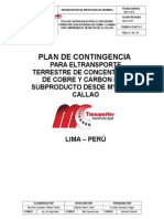 Plan de Contingencia Concentrado de Cobre MC Transportes.