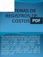 Informe Del Registro de Costos