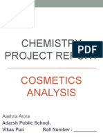 Chemistry Project Report: Cosmetics Analysis