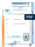 Politica Fiscal y Monetaria