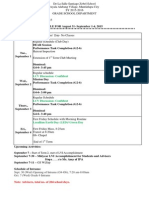 Ug Schedule For August 31 - September 1-4 2015