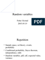 Random Variables: Petter Mostad 2005.09.19