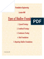 Lecture08 Types of Shallow Foundations PDF