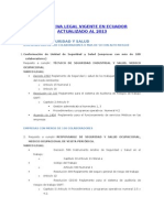 Normativa Legal Vigente en Ecuador Salud Laboral