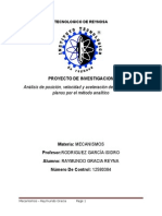 Los Métodos Analíticos Intentan Obtener Una Expresión Matemática de Las Variables Cinematicas de Posición