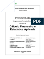 Cálculo Financeiro Estatística Aplicada