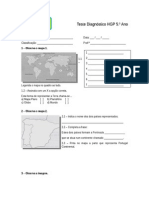 Teste Diagnóstico HGP 5.º Ano