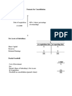 Formats For Consolidation Group Structure