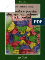 Vattimo, Gianni - Filosofía y Poesía Dos Aproximaciones A La Verdad