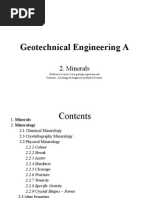 Geotechnical Engineering A: 2. Minerals